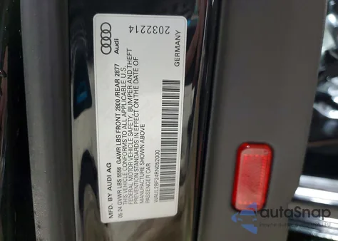 2024 Audi A6 Premium Plus z USA, uszkodzony, nr VIN WAUL2BF24RN052000